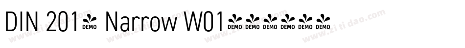 DIN 2014 Narrow W01字体转换